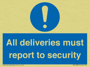 All deliveries must report to security